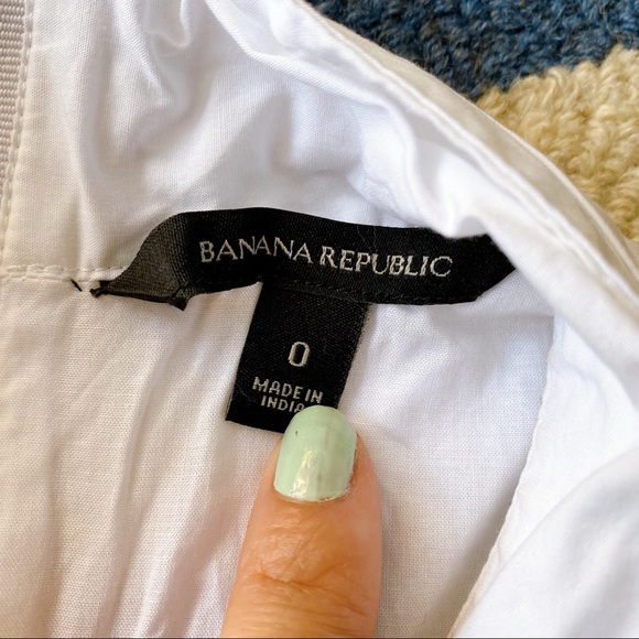 π BANANA REPUBLIC WHITE BOW COTTON MINI DRESS! - Picture 7 of 12